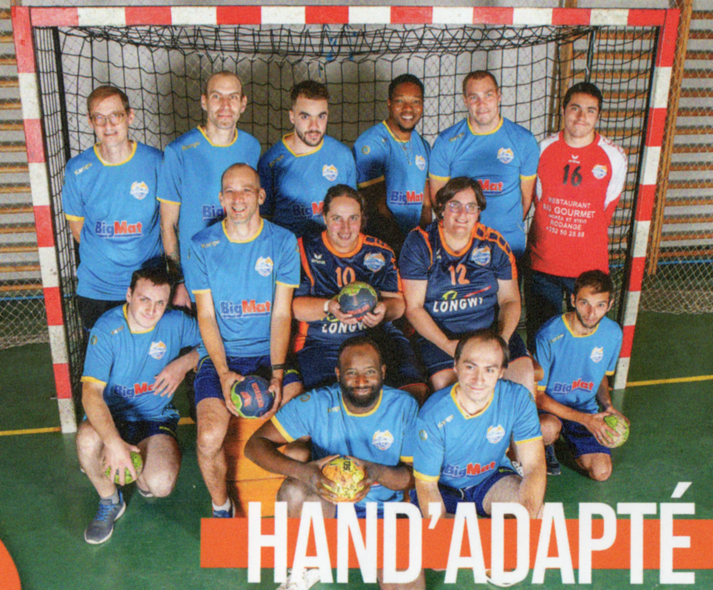 Equipe mixte de Hand Adapté du Club Pays-Haut Handball parrainée par Mutlor
