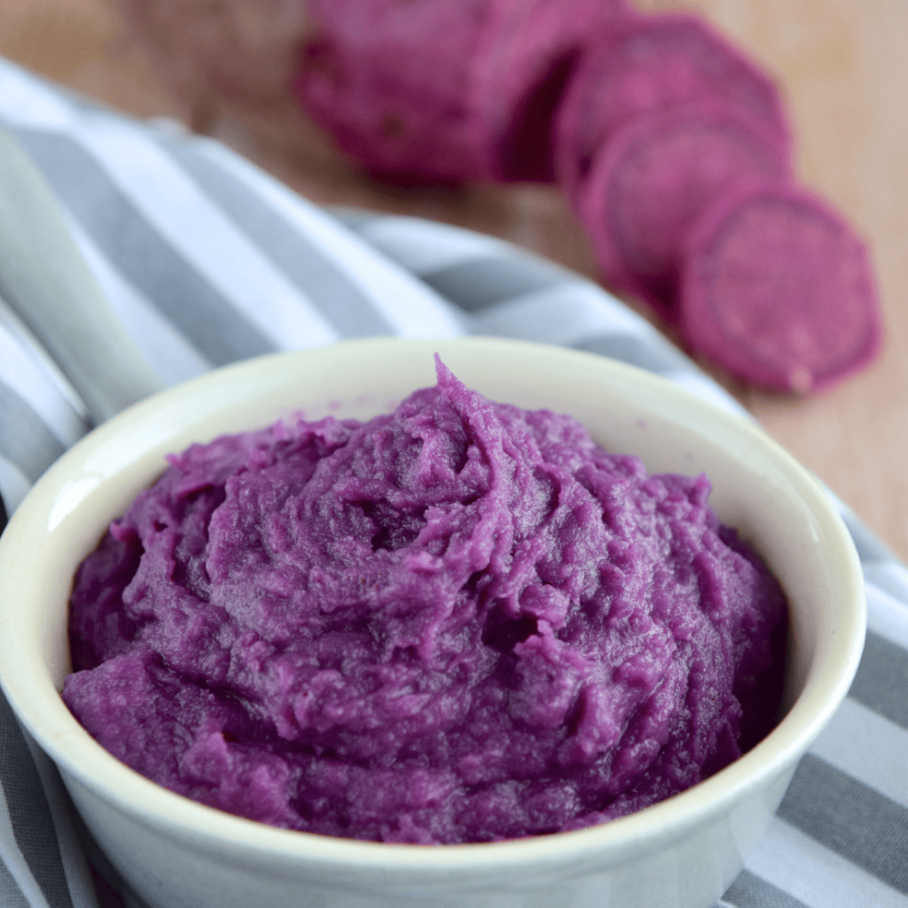purée de pommes de terre violette vitelotte