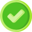 Cercle vert avec validation de paiement