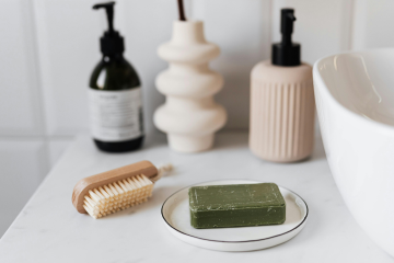 des produits sains dans ma salle de bain